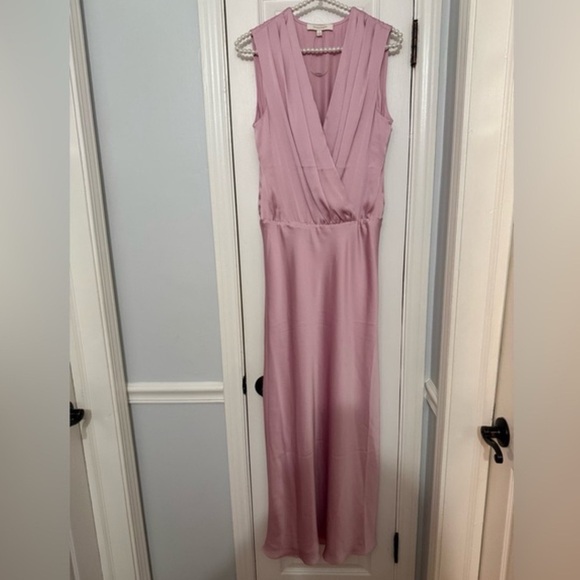Favorite Daughter Nita Sleeveless Satin Maxi Dress Pastel Lavender - Picture 6 of 14